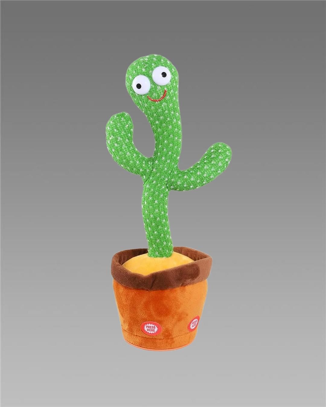 Dancing Cactus Repeats What You Say,Electronic Plush Toy with Lighting,Singing Cactus Recording and Repeat Your Words for Education Toys (Green)